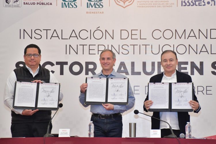 ATESTIGUA GOBERNADOR ALFONSO DURAZO INSTALACIÓN DEL COMANDO ESTATAL INSTERINSTITUCIONAL DEL SECTOR SALUD.