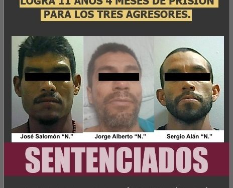 LA FISCALÍA DE SONORA LOGRA 11 AÑOS 4 MESES DE PRISIÓN PARA LOS TRES AGRESORES A AGENTES DE LA PESP