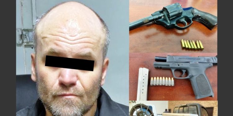 CON DOS ARMAS DE FUEGO, CARTUCHOS Y PASTILLAS DE FENTANILO DETIENEN, EN PUERTO PEÑASCO, A ESTADOUNIDENSE PRÓFUGO DE LA JUSTICIA DE EEUU