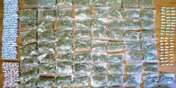 Operativo coordinado de Policía Estatal y Sedena asegura 269 paquetes con sustancia similar al narcótico en San Ignacio Río Muerto