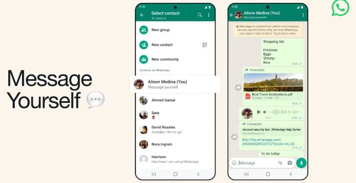 WHATSAPP ACTIVARÁ LA FUNCIÓN ‘MESSAGE YOURSELF’