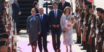 PRIMER MINISTRO DE CANADÁ, JUSTIN TRUDEAU, ARRIBÓ AL AIFA PARA LA CUMBRE DE LÍDERES DE NORTEAMÉRICA