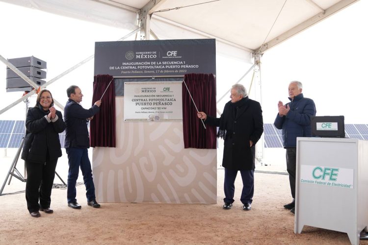 PRESIDENTE AMLO PONE EN MARCHA LA PRIMERA ETAPA DE LA PLATNTA FOTOVOLTAICA DE PUERTO PEÑASCO