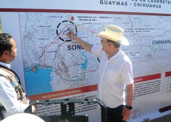 Gobernador Alfonso Durazo da banderazo de arranque a obra de modernización de la carretera Guaymas-Chihuahua