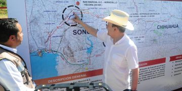 Gobernador Alfonso Durazo da banderazo de arranque a obra de modernización de la carretera Guaymas-Chihuahua