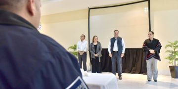 RECONOCE ANTONIO ASTIAZARÁN A PERSONAL DE SEGURIDAD PÚBLICA POR SU TRABAJO EN DISMINUIR EL ÍNDICE DELICTIVO
