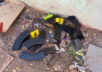 DECOMISA MESA DE SEGURIDAD ARMAS, GRANADAS Y VEHÍCULOS EN CAJEME