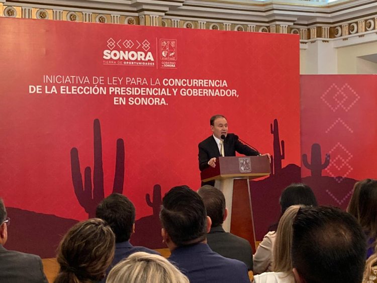 GOBERNADOR DE SONORA PRESENTA INICIATIVA PARA QUE SE HOMOLOGUEN ELECCIONES 
