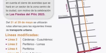HABRÁ MODIFICACIONES DE LÍNEAS DE TRANSPORTE POR FIESTAS DEL PITIC