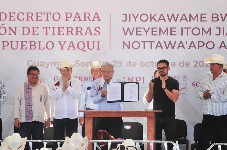 Histórica, la restitución de territorio ancestral al pueblo yaqui: Alfonso Durazo