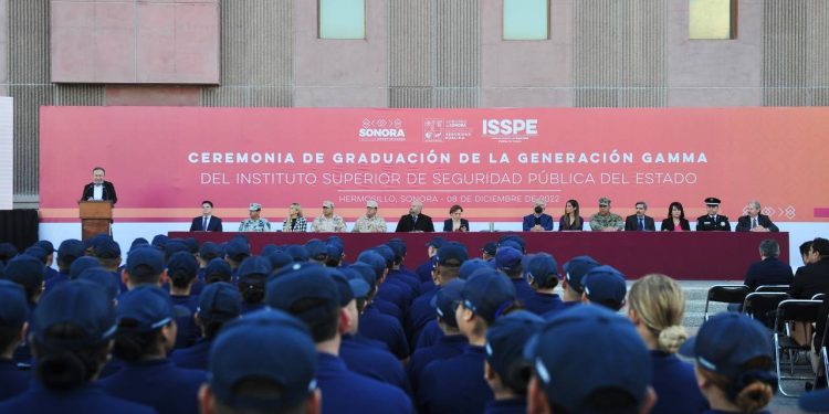 LA GENERACIÓN GAMMA DEL ISSPE SERÁ TESTIMONIO DE PROFESIONALISMO POLICIAL: GOBERNADOR ALFONSO DURAZO