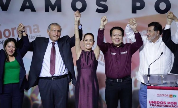 ENCUESTAS DE MORENA DAN POR GANADORA A CLAUDIA SHEINBAUM