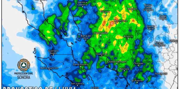 SE ESPERAN LLUVIAS EN LA REGION CENTRO Y SUR DE SONORA DEBIDO A LA SÉPTIMA TORMENTA INVERNAL