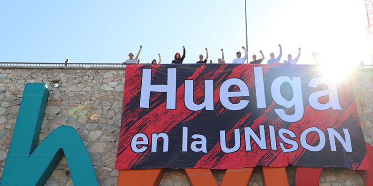 STAUS ADVIERTE SOBRE POSIBLE HUELGA EN LA UNISON CON MANTA EN EL CERRO DE LA CAMPANA