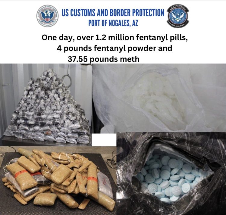 INCAUTAN MAS DE UN MILLÓN DE PASTILLAS DE FENTANILO EN NOGALES, ARIZONA