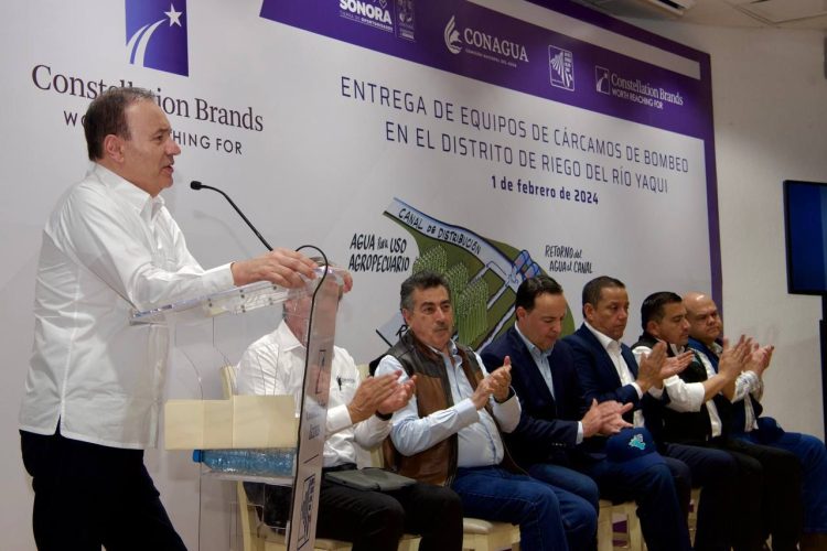 Impulsa Gobernador Durazo desarrollo de productores del Valle del Yaqui con sistema de bombeo