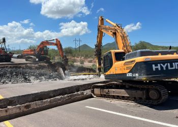 Avanzan trabajos de reparación de puentes colapsados en Guaymas-Empalme: gobernador Alfonso Durazo
