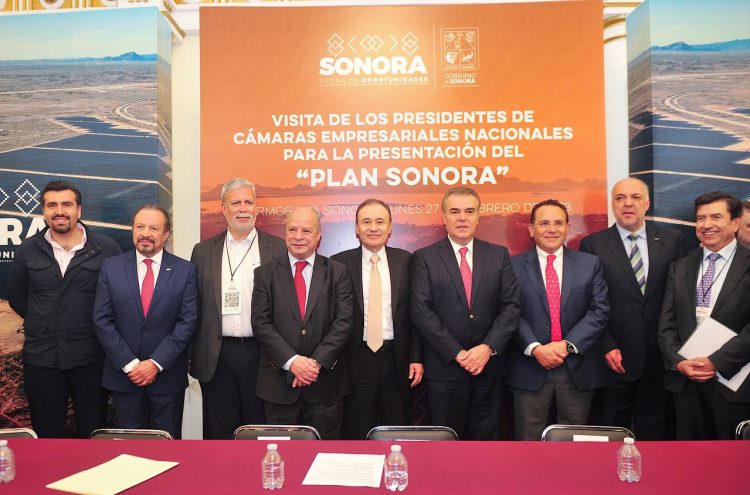 LÍDERES DE CÁMARAS EMPRESARIALES NACIONALES RESPALDAN EL PLAN SONORA: GOBERNADOR ALFONSO DURAZO