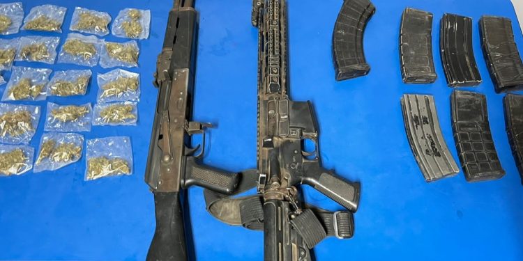 Localizan Ejército Mexicano y Policía Estatal armas de fuego en Empalme