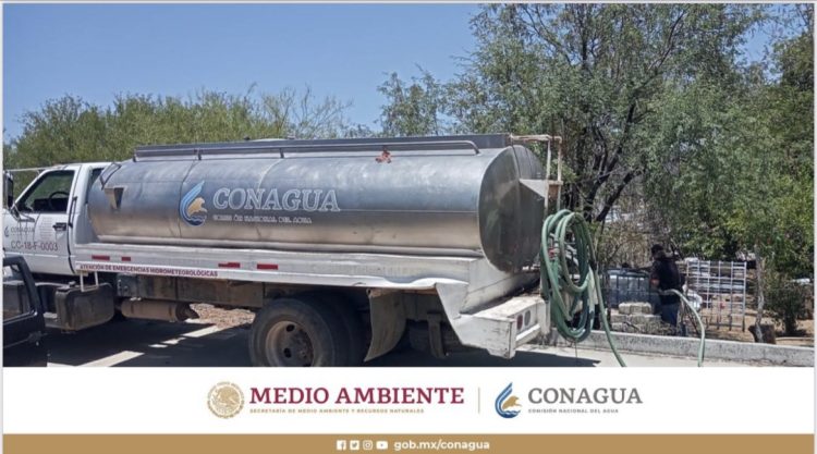 Distribuye Conagua más de dos millones de litros  de agua  via pipas