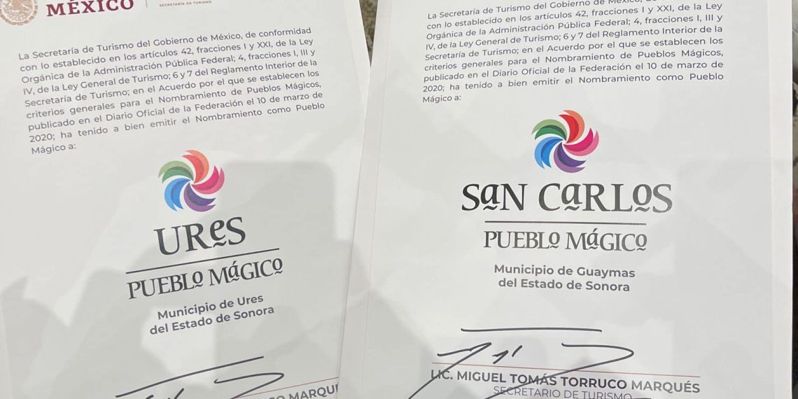 LOGRA SONORA DISTINCIÓN DE DOS PUEBLOS MÁGICOS DESPUÉS DE 11 AÑOS SIN CONSEGUIRLO: ALFONSO DURAZO