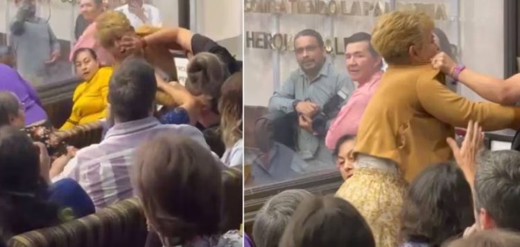 Nota nacional, riña entre comunicadoras en el congreso de Sonora