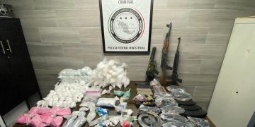 Asegura Fiscalía General de la República armas, droga, vehículos e inmueble en San Luis Río Colorado