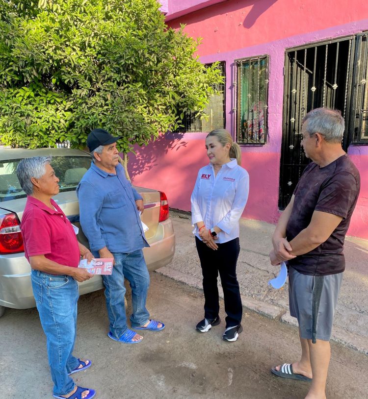 Recorre Ely Sallard la Colonia San Ángel, continúa escuchando las voces de las colonias del distrito 8