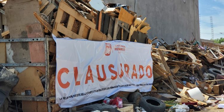Clausura Ayuntamiento de Hermosillo predio utilizado como basurero clandestino