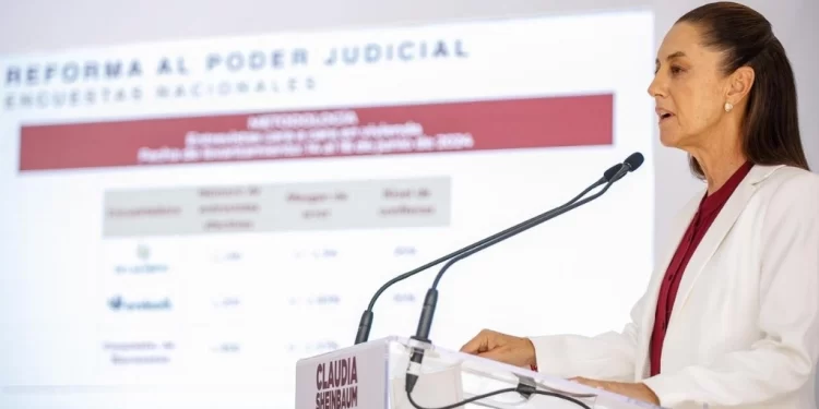 Mayoría de encuestados respalda la reforma judicial: Sheinbaum