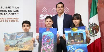 Premia SEC a ganadores estatales del 47 Concurso Nacional de Pintura Infantil “El Niño y La Mar”