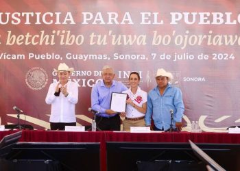 Cierran Gobernador Durazo, López Obrador y Sheinbaum gira por Sonora con restitución histórica al pueblo Yaqui