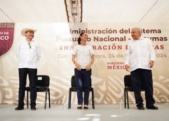Con histórica inversión entregan López Obrador,Sheinbaum y Durazo siete obras estratégicas en Guaymas