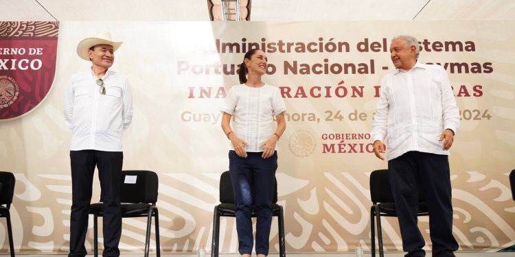 Con histórica inversión entregan López Obrador,Sheinbaum y Durazo siete obras estratégicas en Guaymas