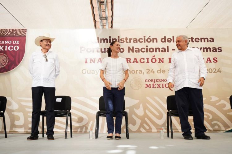 Con histórica inversión entregan López Obrador,Sheinbaum y Durazo siete obras estratégicas en Guaymas