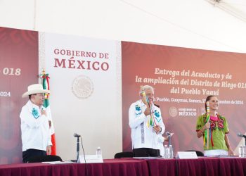 Pueblos yaquis reconocen a presidente López Obrador y a Gobernador Durazo y agradecen continuidad de Plan de Justicia a presidenta Sheinbaum