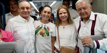 Se reúne Alfonso Durazo con AMLO y Claudia Sheinbaum en viaje en el Tren Maya