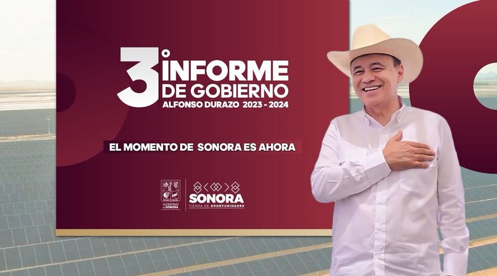 En Vivo en el Tercer Informe de Gobierno 2023-2024 del gobernador Alfonso Durazo