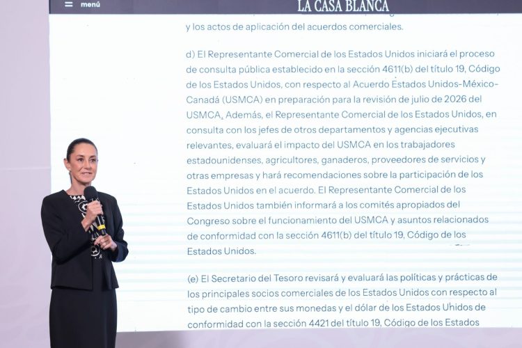 “La presidenta de la república siempre va a defender a México por encima de todo”: Sheinbaum sobre decretos firmados por Donald Trump