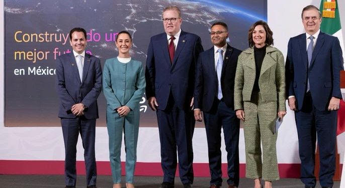 Presidenta Claudia Sheinbaum anuncia inversión de 5 mmdd de Amazon web services en México para crear región digital en Querétaro
