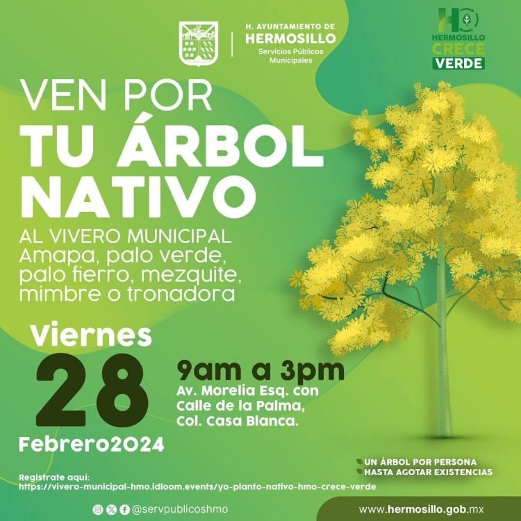 Donarán 500 árboles nativos en el Vivero Municipal