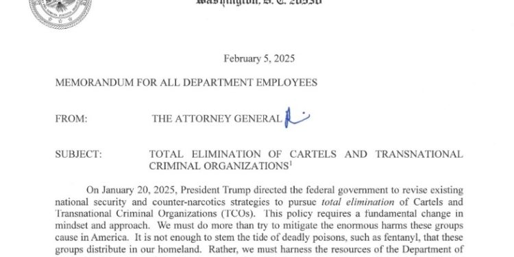 Ordena gobierno de Trump “eliminación total” del crimen organizado