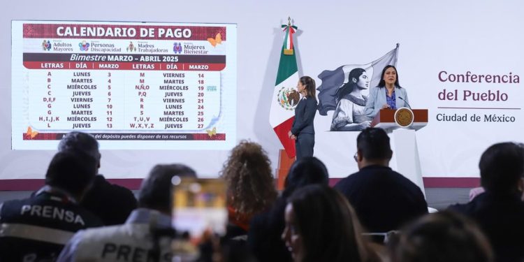 Del 3 al 27 de marzo se dispersa el pago de Pensiones y Programas para el Bienestar: Ariadna Montiel