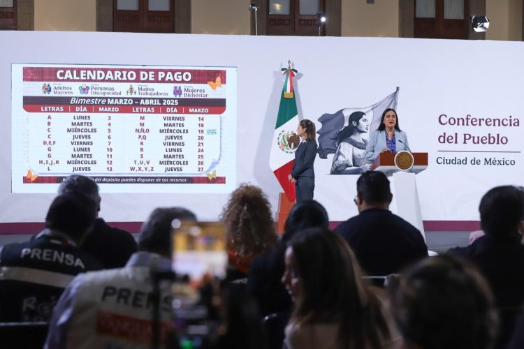 Del 3 al 27 de marzo se dispersa el pago de Pensiones y Programas para el Bienestar: Ariadna Montiel