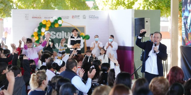 Gobernador Durazo arranca en escuelas de Sonora la Estrategia Nacional de Vida Saludable