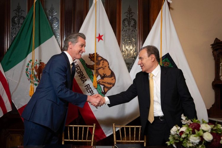 Gobernador Durazo y Gobernador Newsom firman acuerdo histórico para desarrollo sustentable binacional con California
