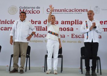 En Tabasco, presidenta Claudia Sheinbaum encabeza inicio de obras para la carretera macuspana-escárcega