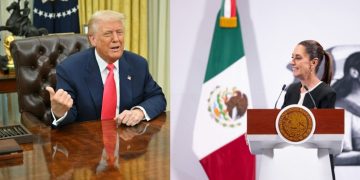 Llama Trump a Sheinbaum “mujer maravillosa” durante firma para acotar aranceles