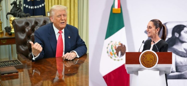 Llama Trump a Sheinbaum “mujer maravillosa” durante firma para acotar aranceles