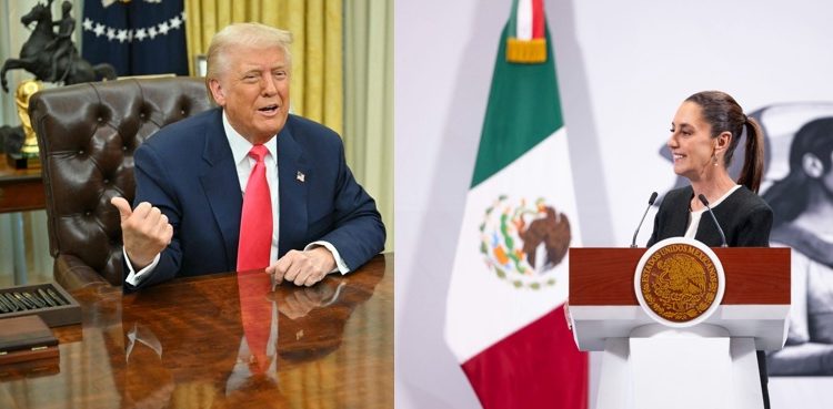 Llama Trump a Sheinbaum “mujer maravillosa” durante firma para acotar aranceles